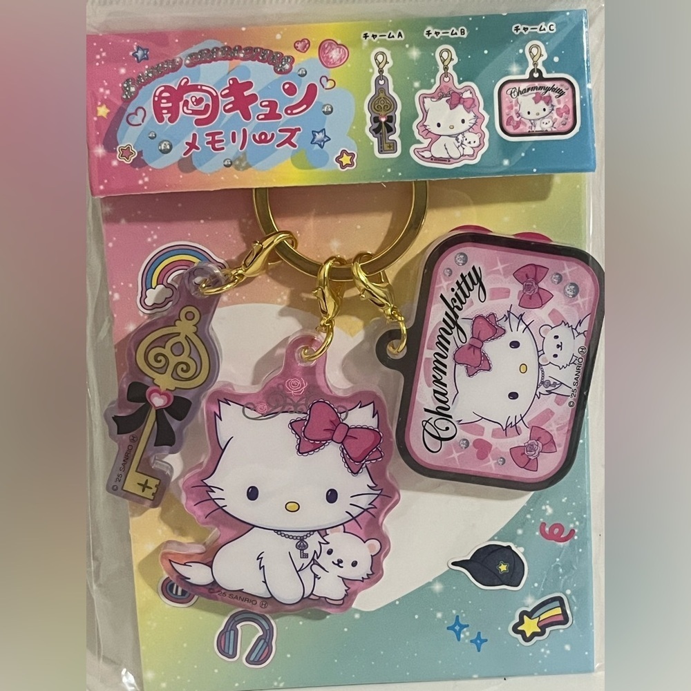 Charmmy Kitty Keychain with Acrylic Detachable Charms - Picture 3 of 5